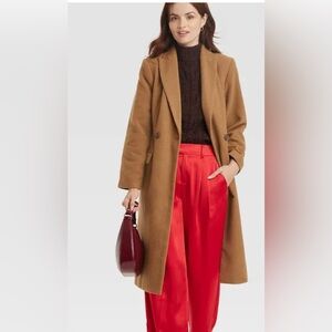 A new day Camel Wool Long Coat